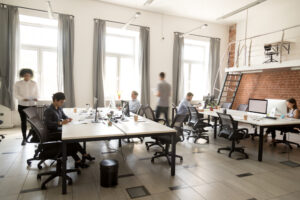 Revêtement sol espace coworking